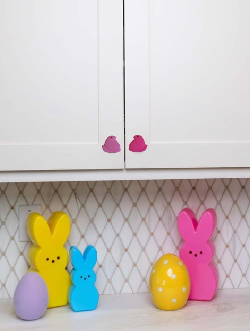 Knobēz : Decorative Knob Covers - PEEPS® - 8pk - Stretch Over Hardware Decorations, Spring-Easter, Kitchen-Bathroom-Dressers-Home - Image 3